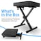 Pyle Pyle Adjustable Padded Keyboard Piano Bench - X-Style Foldable, Three Height Positions, Foam Cushion PKST52 - alternate 8